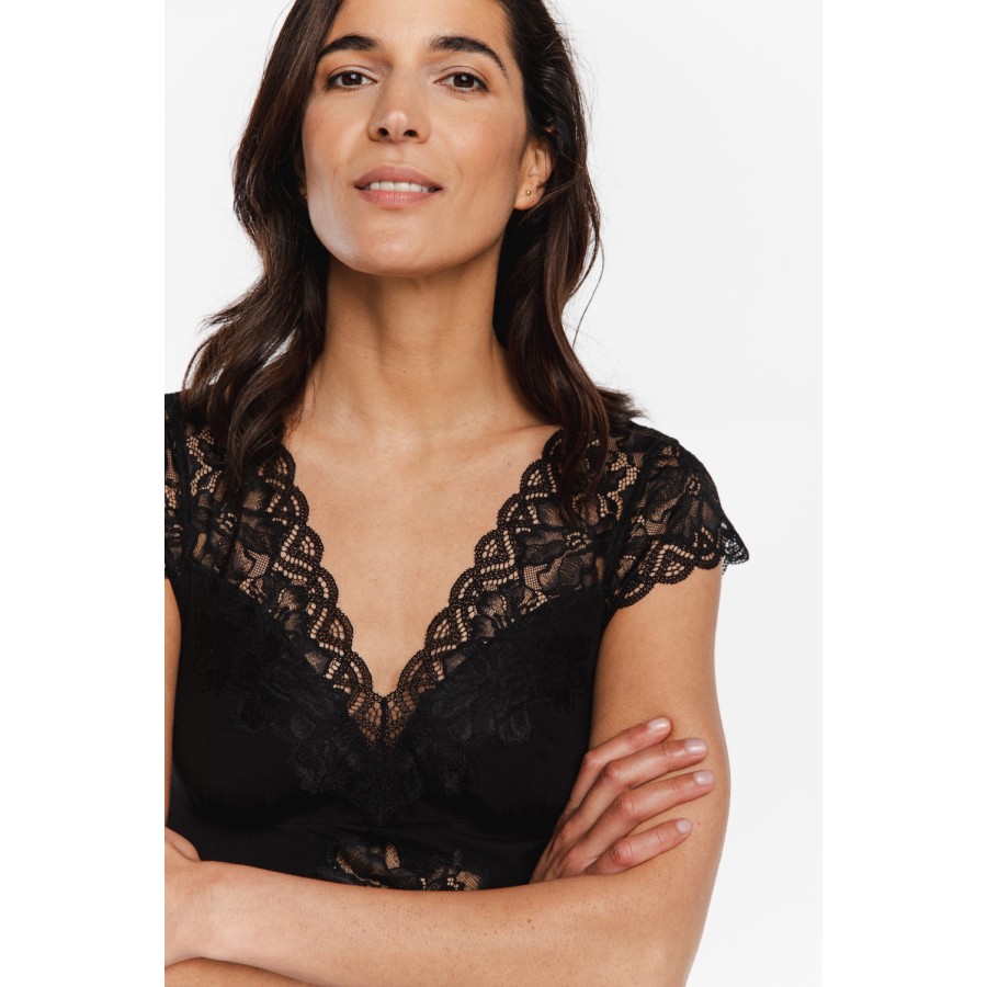 Camisón largo micromodal elastano vista trasera